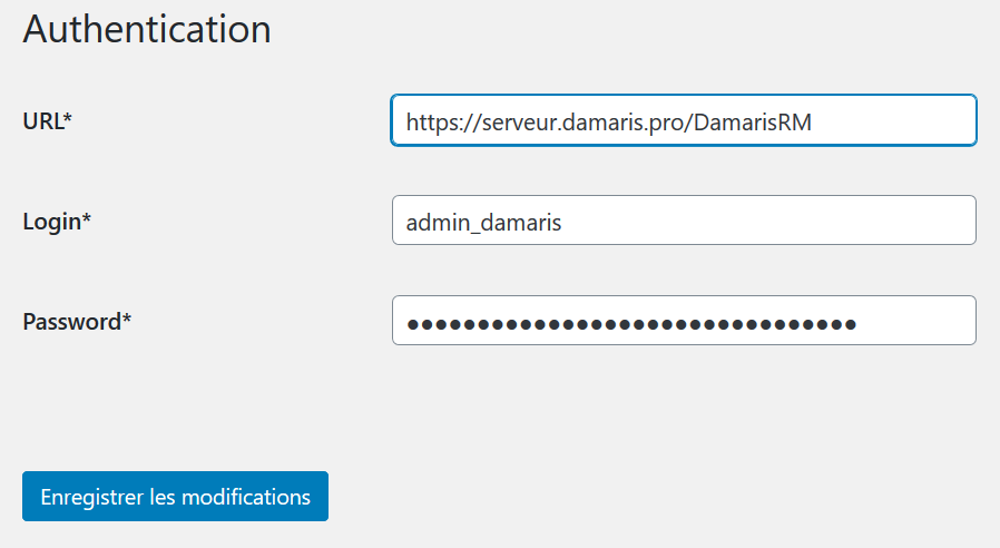 wordpress extension authentication