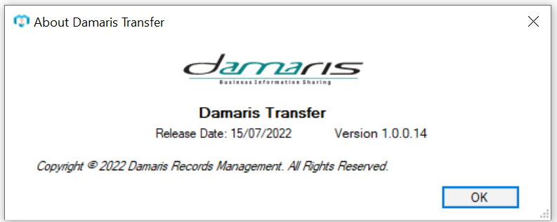 Damaris Transfer version 1.0.0.14 A propos