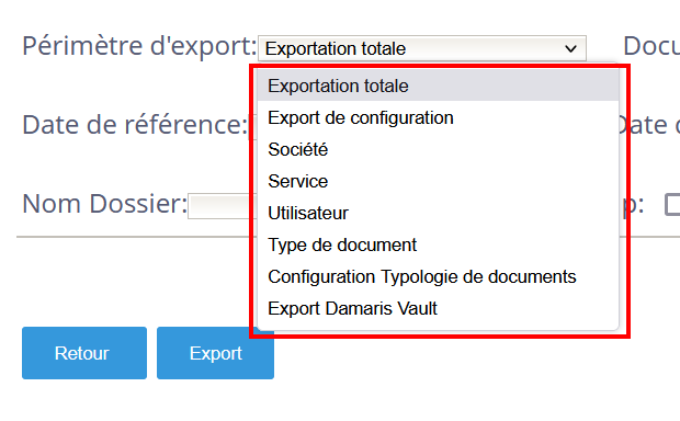 Data Cloner export options