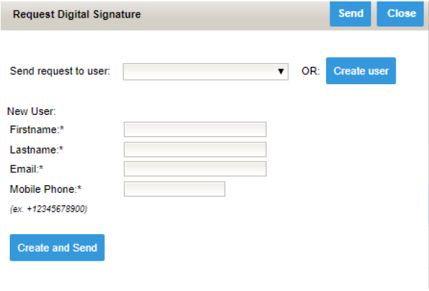 Signature électronique création nouvel utilisateur